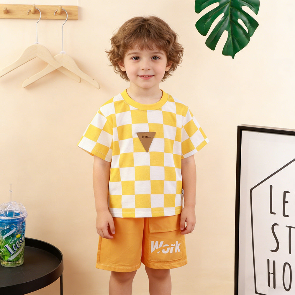 The Coastal Cruiser | Children's Pure Cotton T-Shirt & Shorts Summer Two-Piece Set
