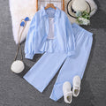 Kids Striped Two Piece Set | Spring Long Sleeve Shirt + Pants