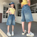 The Coastal Breeze | Girls’ Wide-Leg Denim Culottes