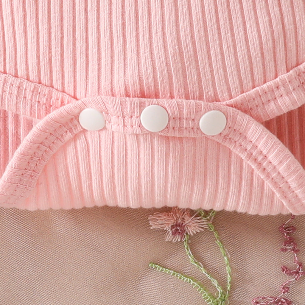 The Petal-Aura | 2026 Baby Girls’ "Flying Sleeve" Mesh Princess Dress