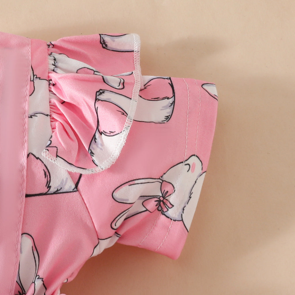 The Holiday Darling | Baby Girl Easter Faux-Sling Triangle Romper
