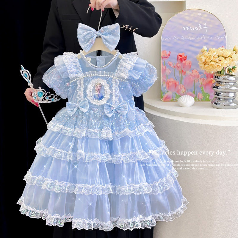 The Ice Queen’s Gala | 2026 Winter Sweater Cake Mesh Dress