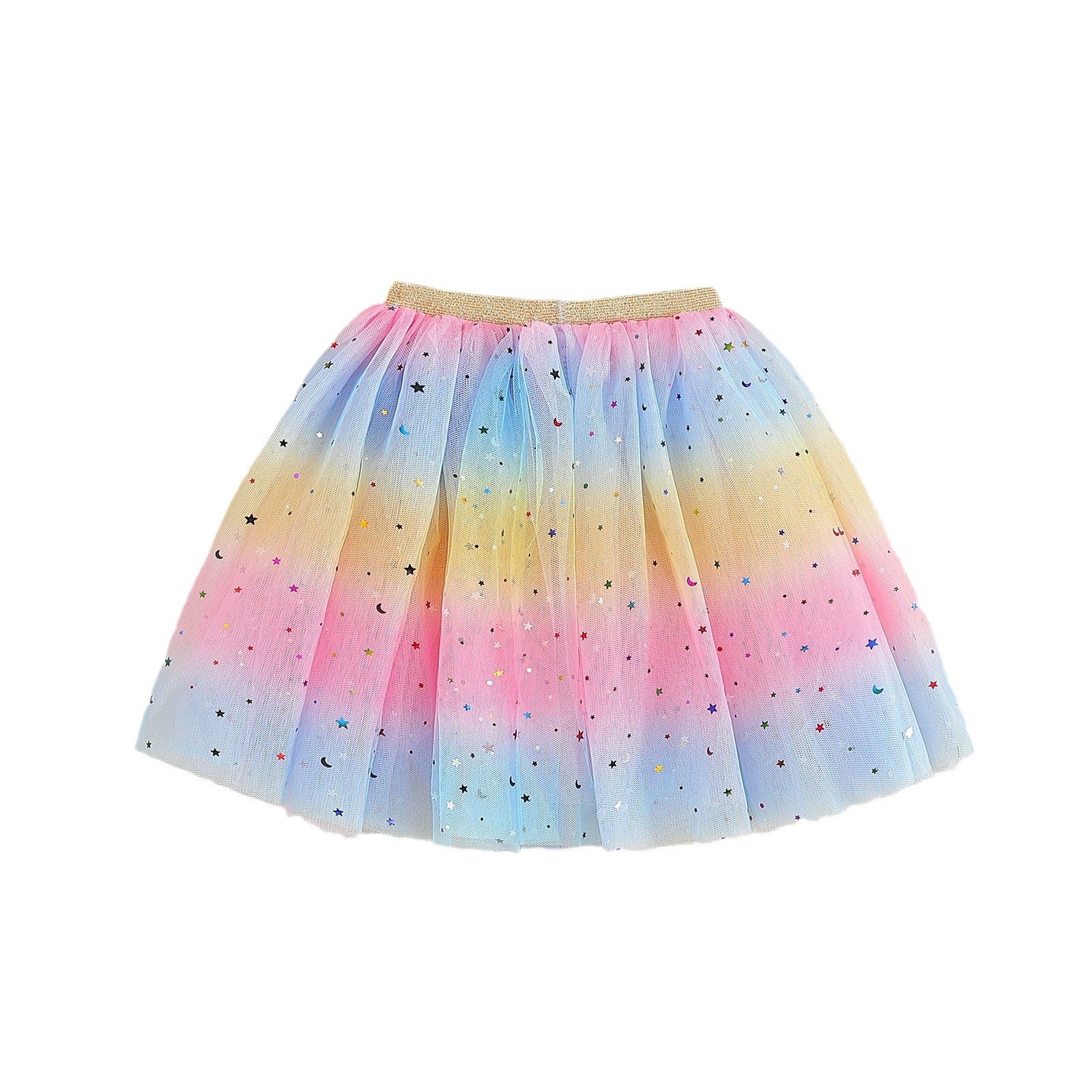 The Spectrum Shimmer | Girls’ Rainbow Sequin Performance Puffy Skirt
