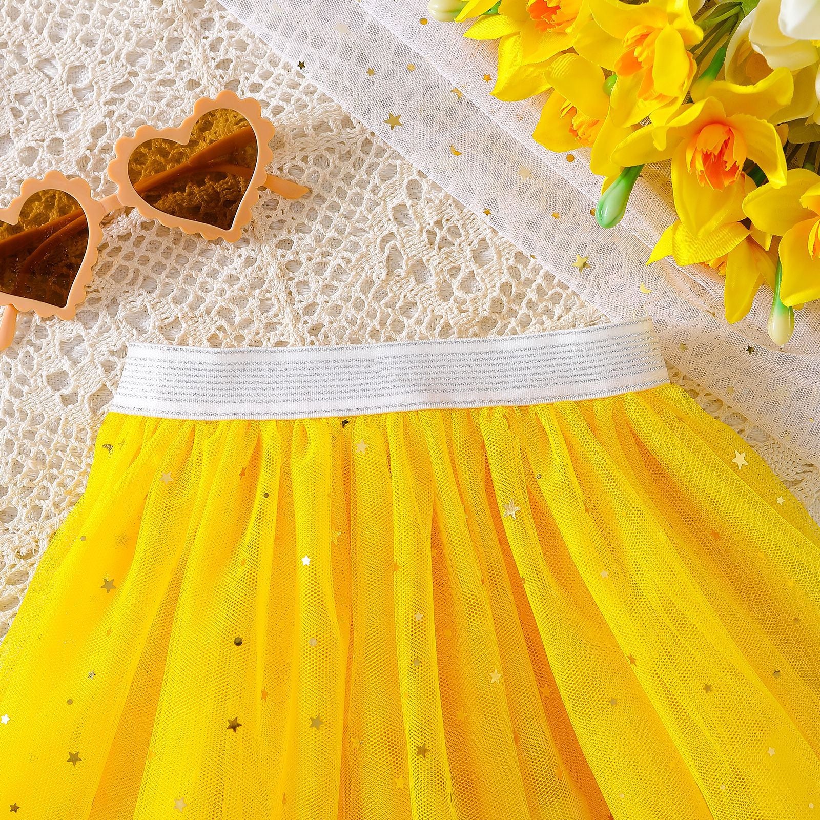 The Velvet Petal | Girls’ Tiered "Foreign Style" Autumn Gauze Skirt