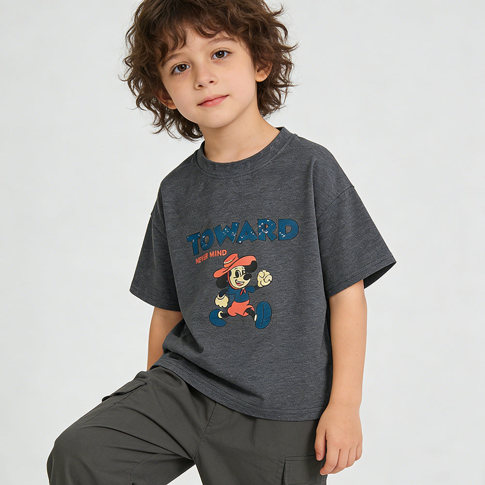 The Playground Peak | Children's Loose Fit Pure Cotton Lycra Summer T-Shirt