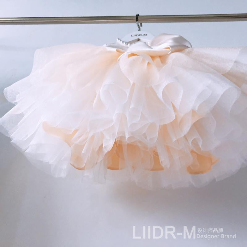 The Winter Blossom | Long-Sleeve Big Bow Birthday Princess Dress