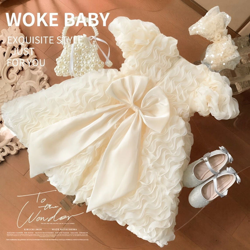 The Gossamer Pearl | 2026 Bubble Sleeve Mesh Princess Gown