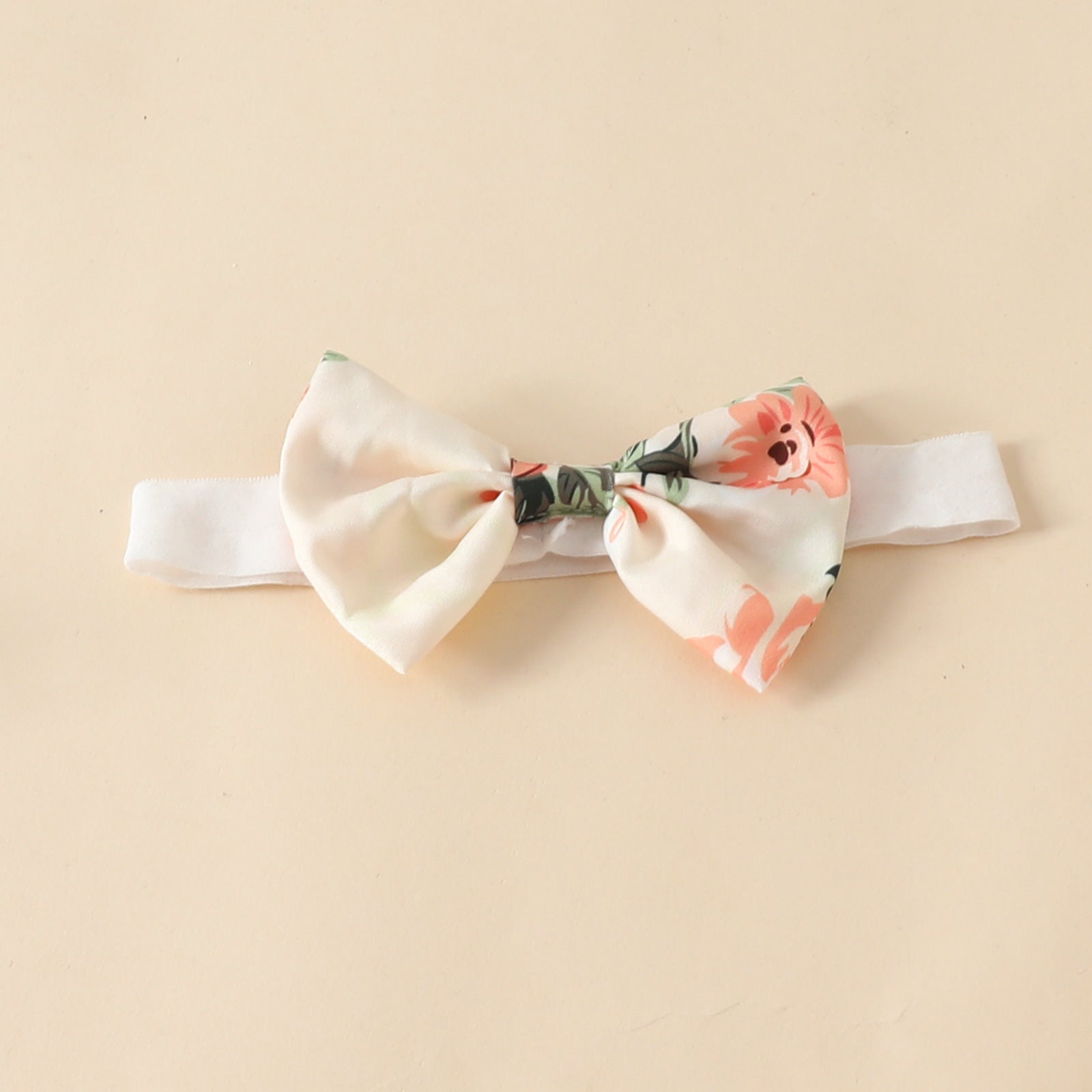 The Petal Picnic | Baby Girl Floral Striped Ruffle Romper & Headscarf Set