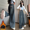 The Velour Voyager | Girls' Wide-Leg Velvet Denim Trousers