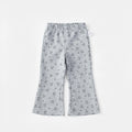 Girls Micro Flared Pants | Spring Love Print Casual Trousers
