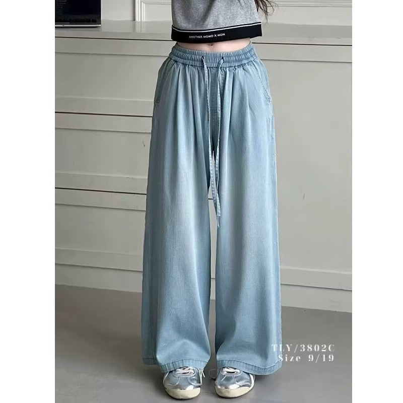The Silk-Mist Straight | Girls' Tencel-Cotton Wide-Leg Trousers