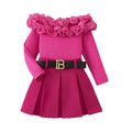 Parisian Grace | Girls 3-D Lace Top & Pleated Skirt 3-Piece Set