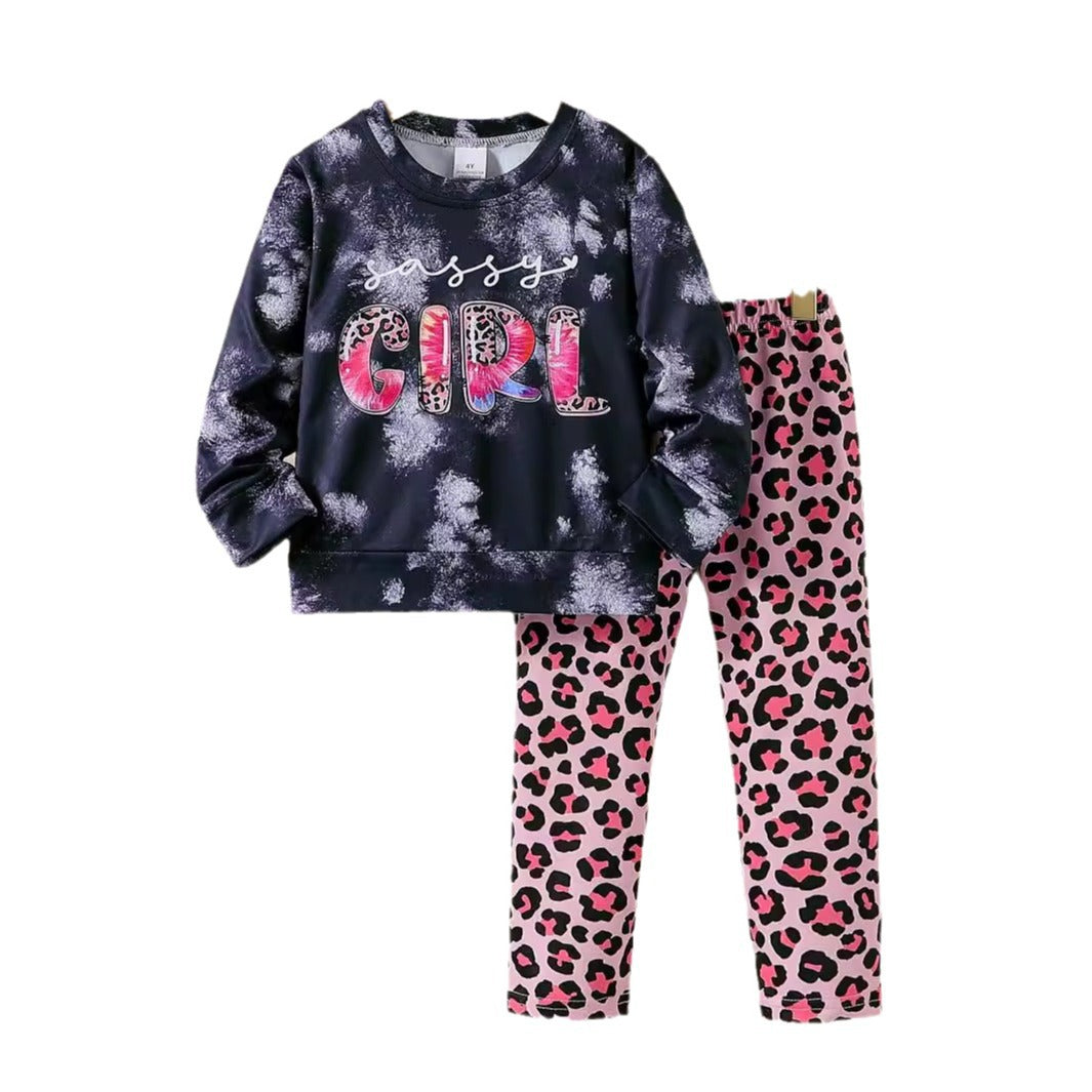 The Safari-Luxe | Girls’ 2026 Leopard Print Two-Piece Tracksuit
