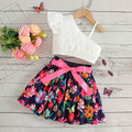 The Blossom Bell | Girls’ Summer Floral A-Line Umbrella Skirt