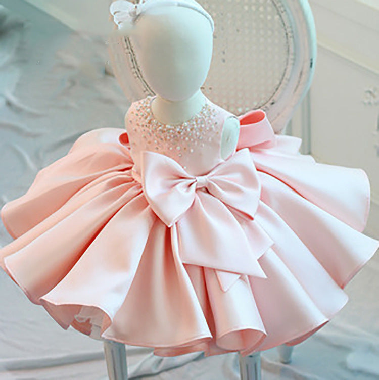 The Debutante | Satin Birthday Tutu & Flower Girl Dress