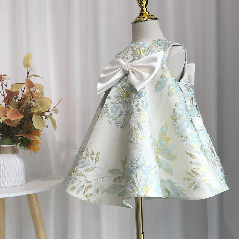 The Autumn Radiance | Light & Thin Printed Satin Tutu Dress