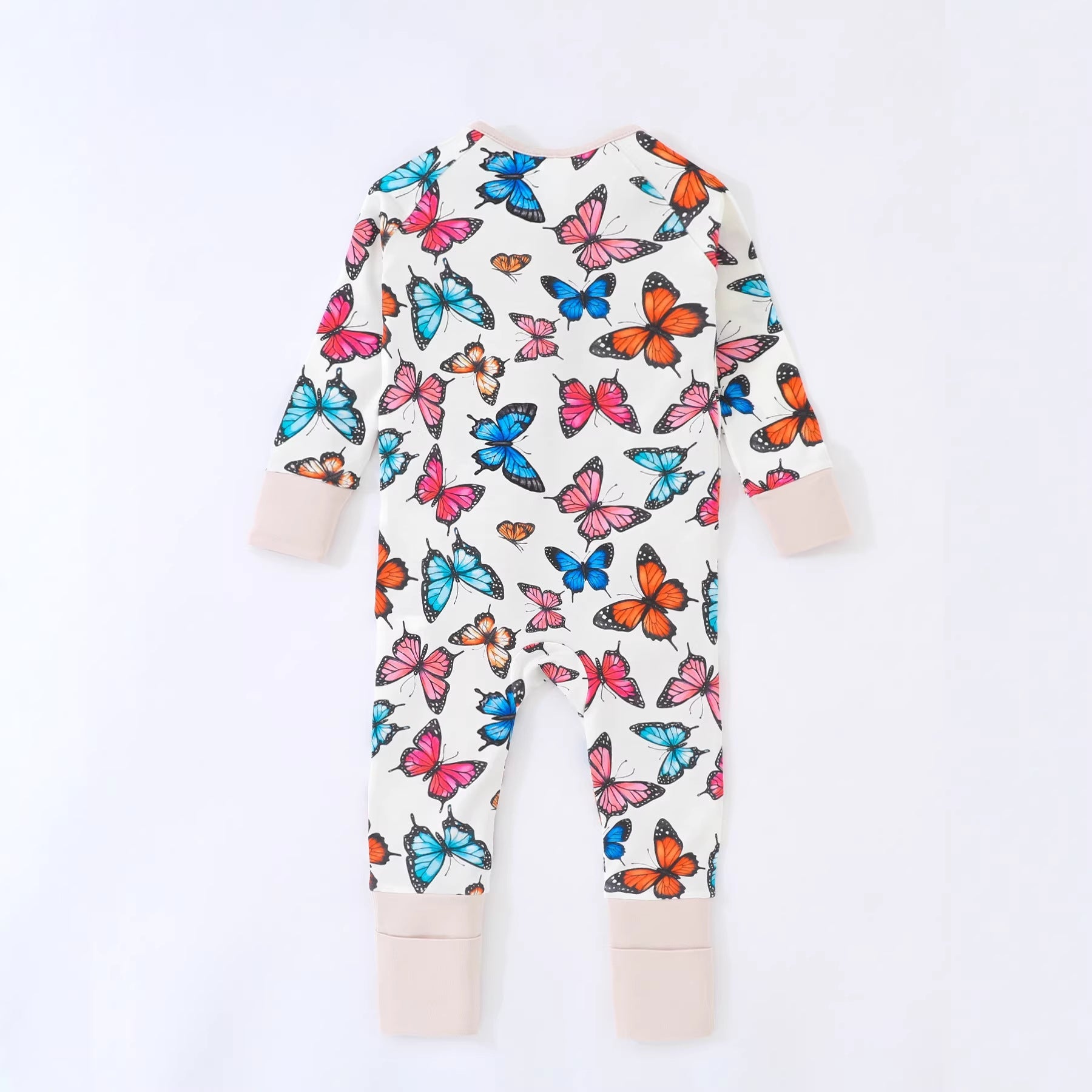 The Painted Wing | Bamboo Fiber Butterfly Zip Onesie