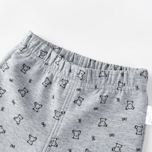 Girls Micro Flared Pants | Spring Love Print Casual Trousers