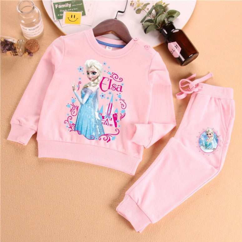 The Kinetic Bloom | Girls’ Premium Cotton Sportswear Top & Jogger Set