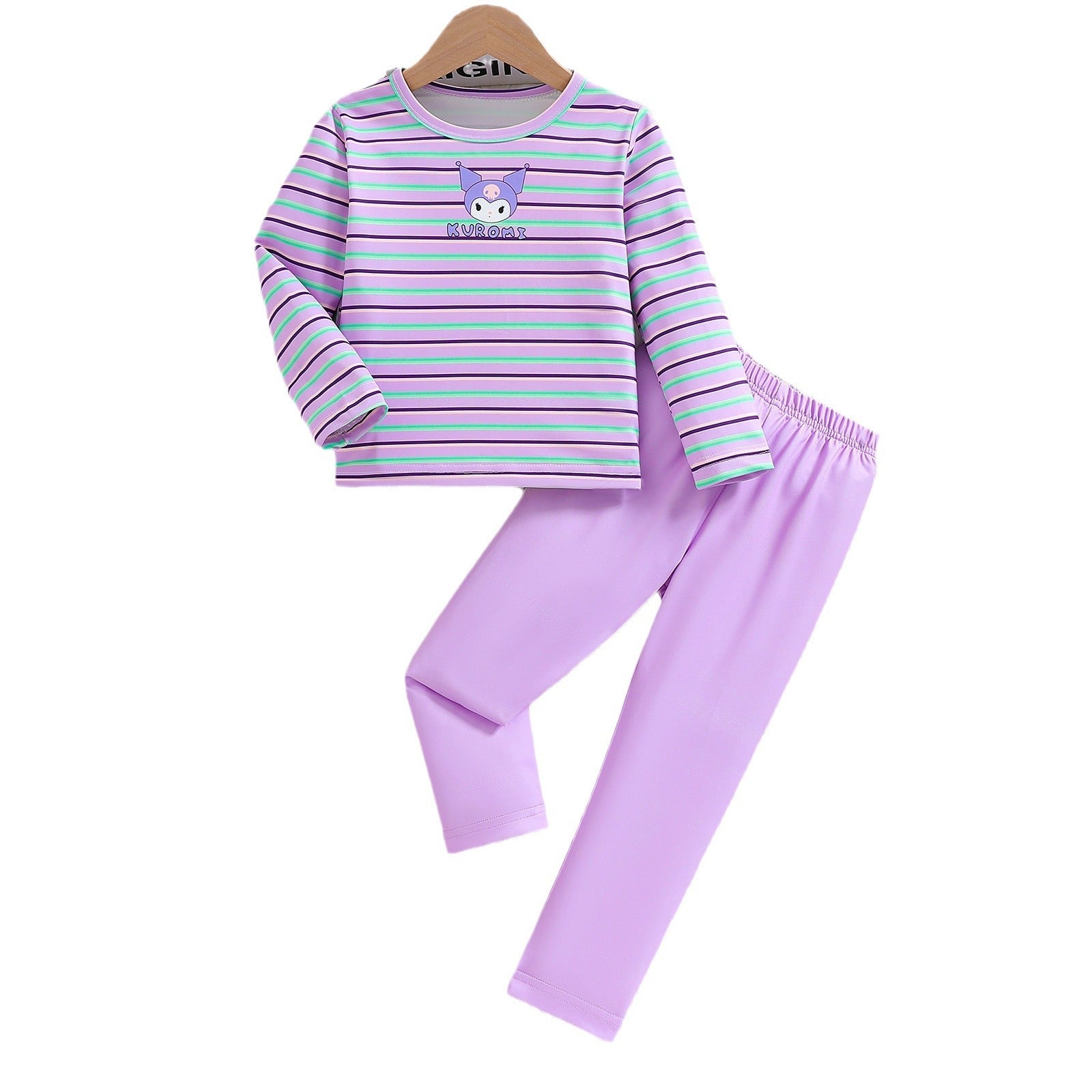 The Nordic Stripe | Girls’ Spring/Autumn Thermal Loungewear Set