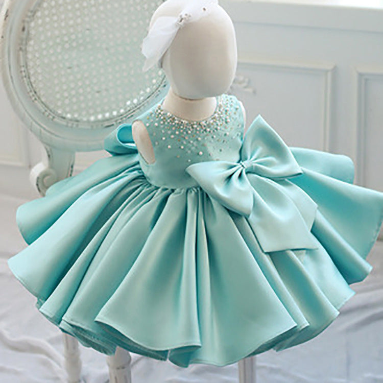 The Debutante | Satin Birthday Tutu & Flower Girl Dress