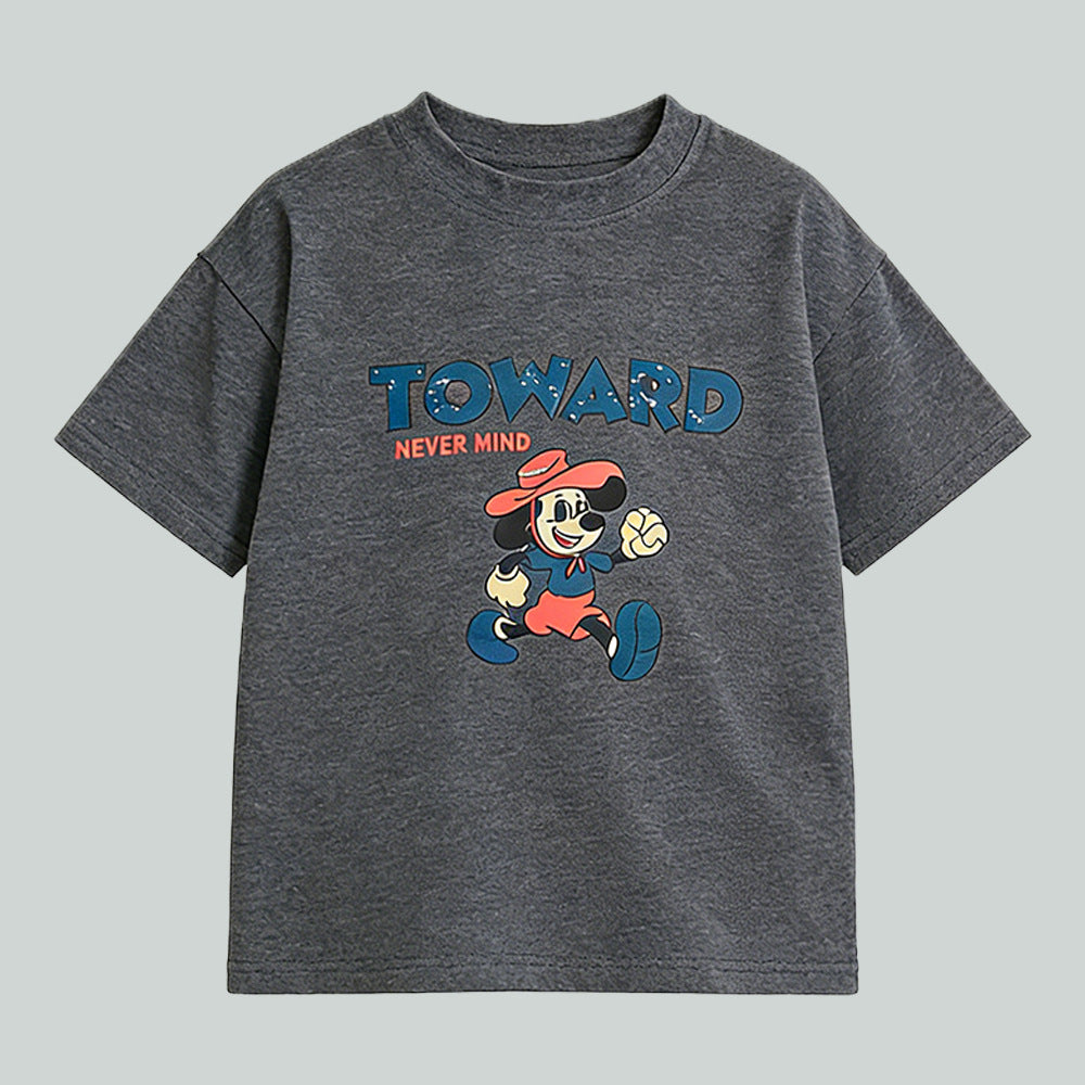 The Playground Peak | Children's Loose Fit Pure Cotton Lycra Summer T-Shirt