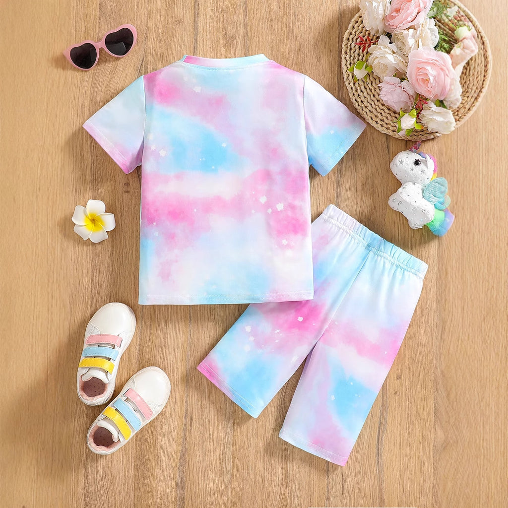 The Prism-Pony | Girls’ 2026 "Horse & Rainbow" Summer Short Set