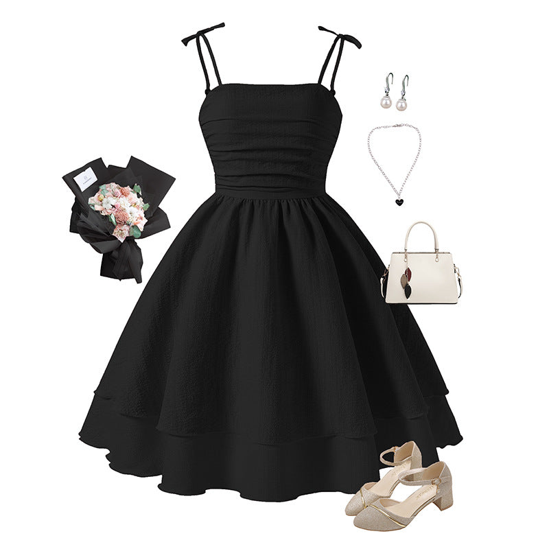 Girls Bow Suspender Princess Dress | 2026 Summer Strap Dress