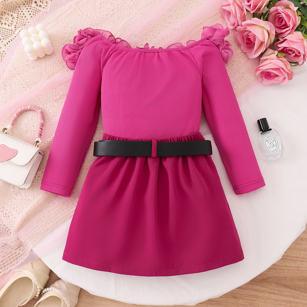 Parisian Grace | Girls 3-D Lace Top & Pleated Skirt 3-Piece Set