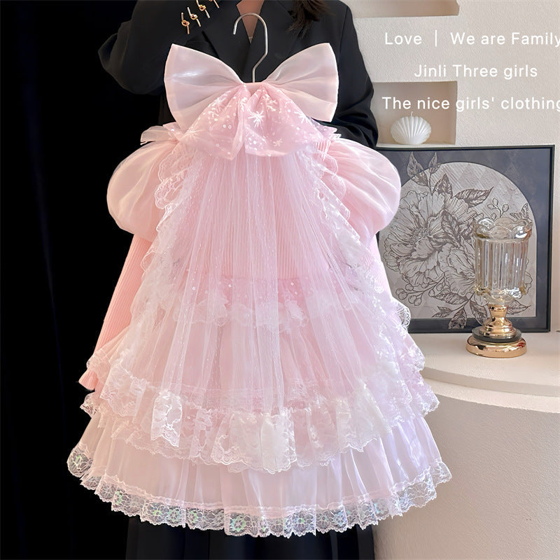 The Ice Queen’s Gala | 2026 Winter Sweater Cake Mesh Dress