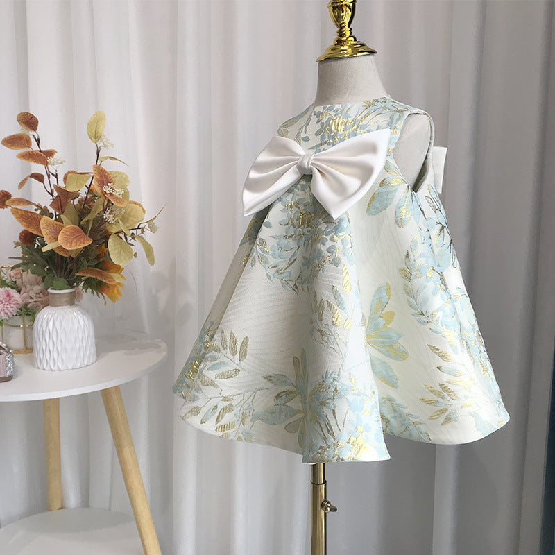 The Autumn Radiance | Light & Thin Printed Satin Tutu Dress