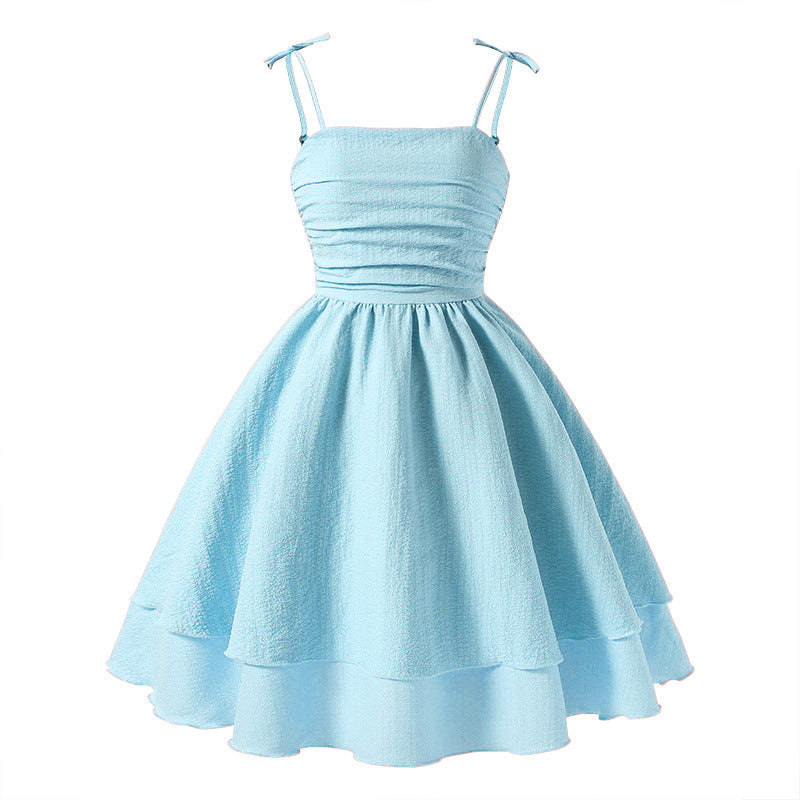 Girls Bow Suspender Princess Dress | 2026 Summer Strap Dress