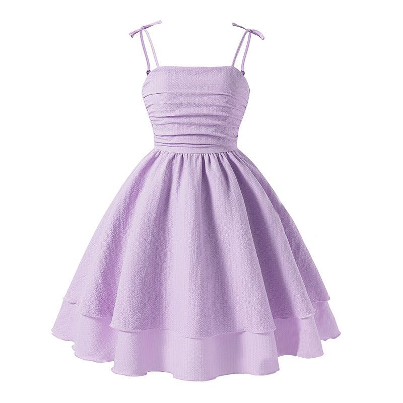 Girls Bow Suspender Princess Dress | 2026 Summer Strap Dress