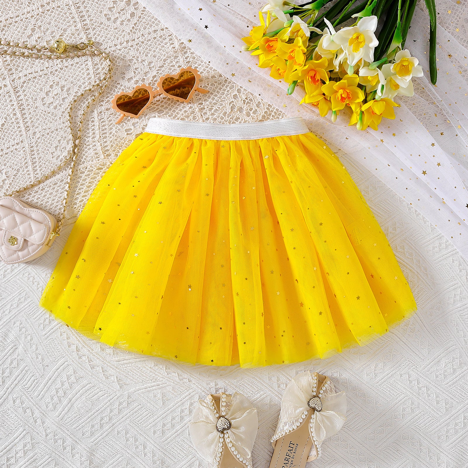 The Velvet Petal | Girls’ Tiered "Foreign Style" Autumn Gauze Skirt