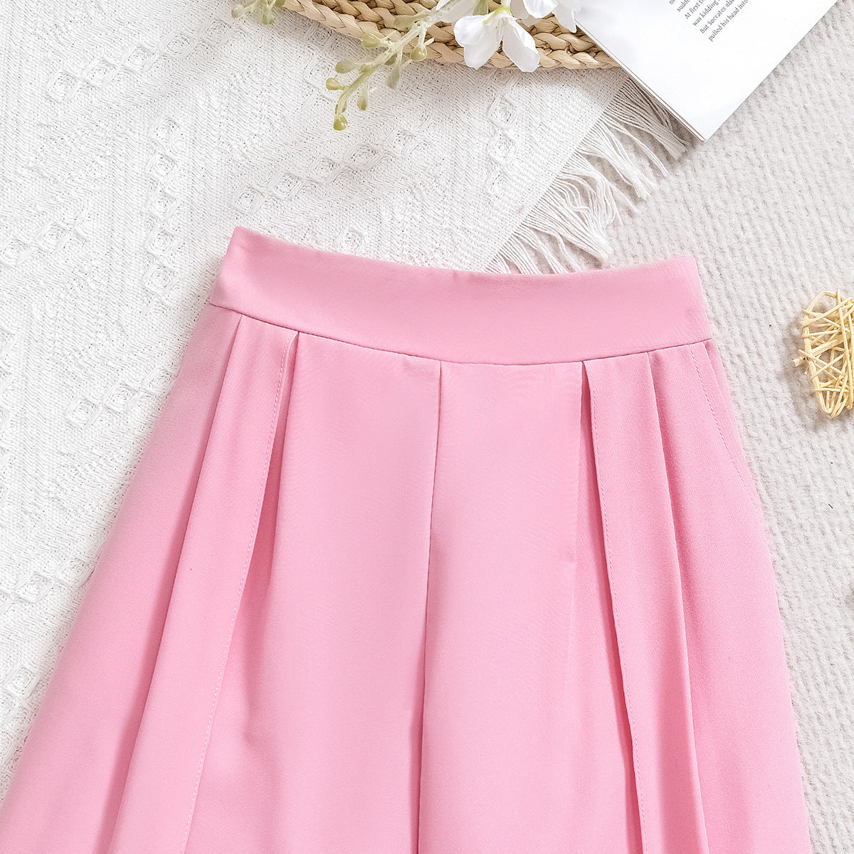 Runway Luxe | Girls 3-D Flower Strapless Top & Slim Suit Pants Set