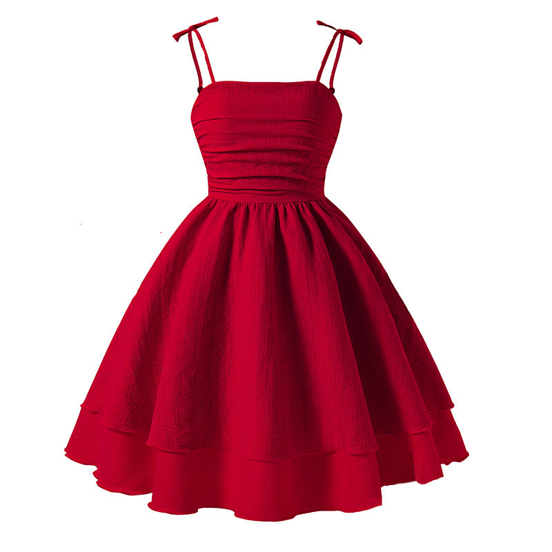 Girls Bow Suspender Princess Dress | 2026 Summer Strap Dress