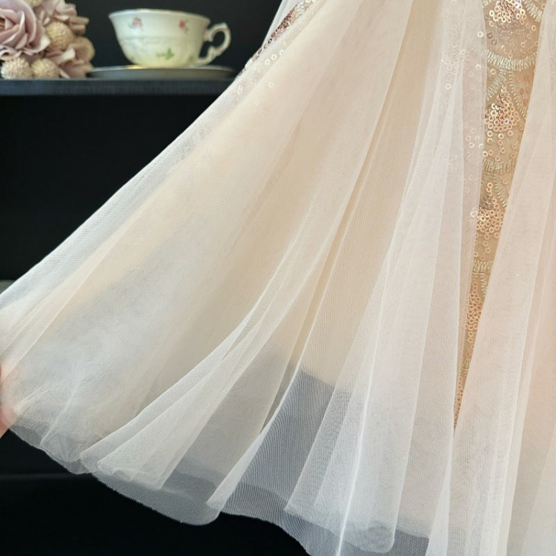 The Zephyr Wing | 2026 Summer Mesh Flying-Sleeve Vest Gown