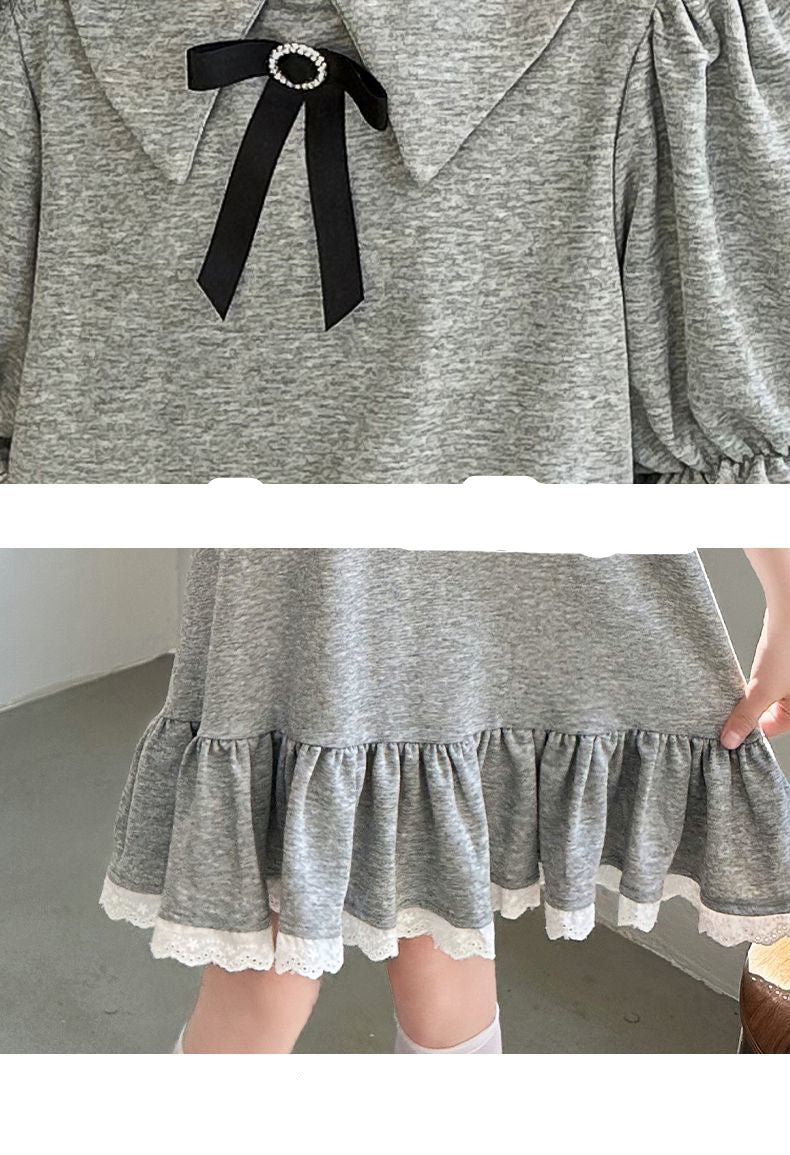 The Lace-Luxe | 2026 Girls’ "Petal-Soft" Short-Sleeve Princess Dress