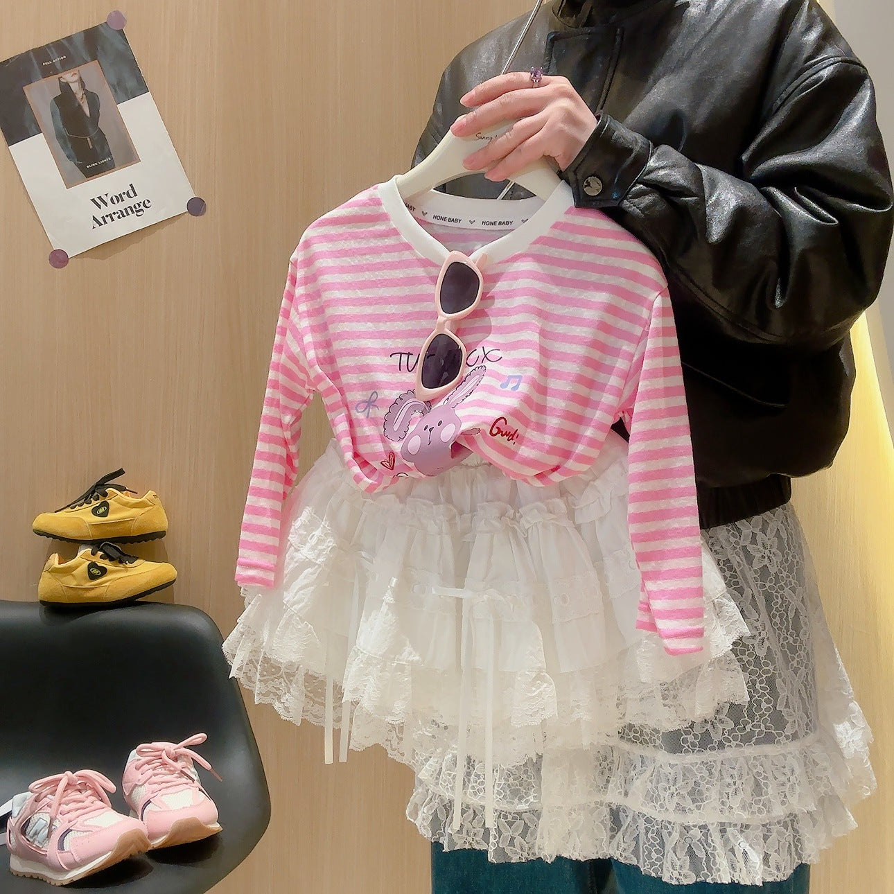 Girls Korean Long Sleeve T-Shirt | Summer Cartoon Sunscreen Top