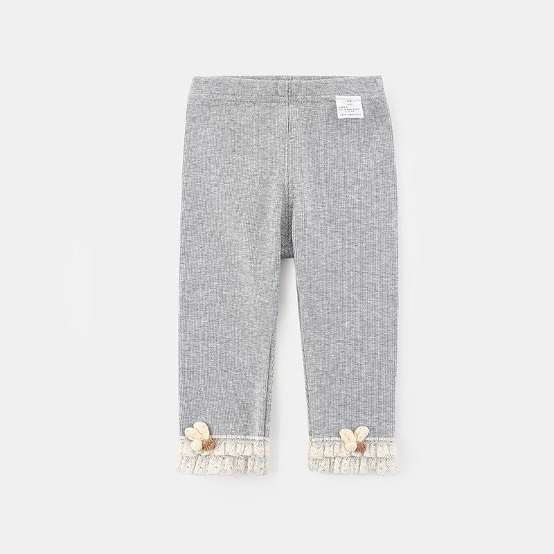 Baby Girl Knitted 3Pcs Trouser Sets | Spring Diaper Leggings Pants