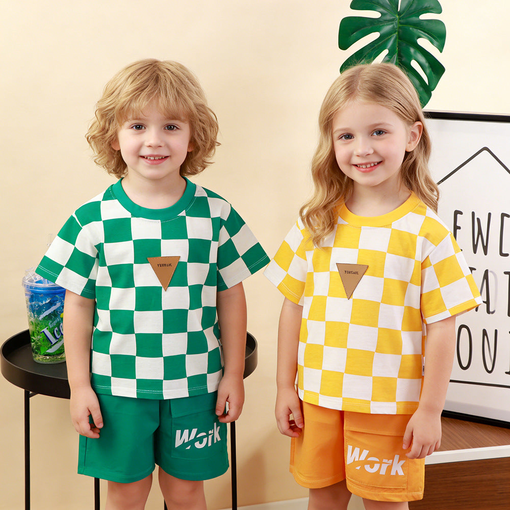 The Coastal Cruiser | Children's Pure Cotton T-Shirt & Shorts Summer Two-Piece Set