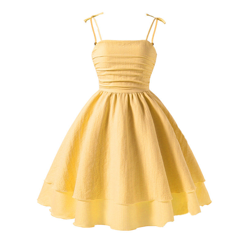 Girls Bow Suspender Princess Dress | 2026 Summer Strap Dress