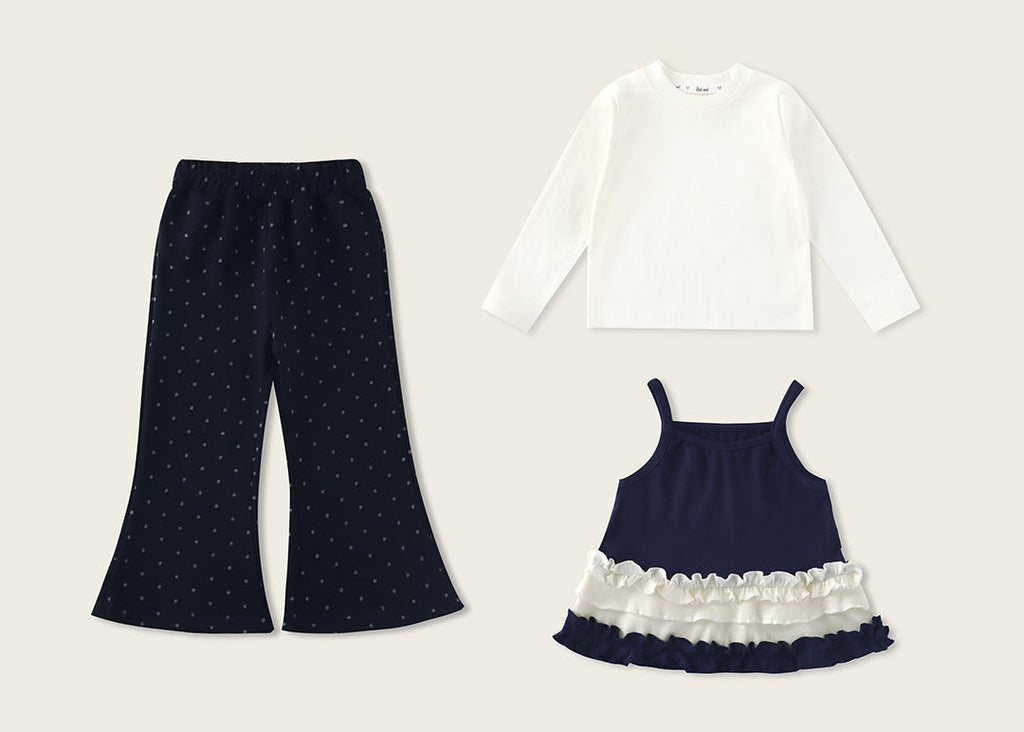 The City Blossom | Girls' Three-Piece Long Sleeve Vest & Leggings Transit Set