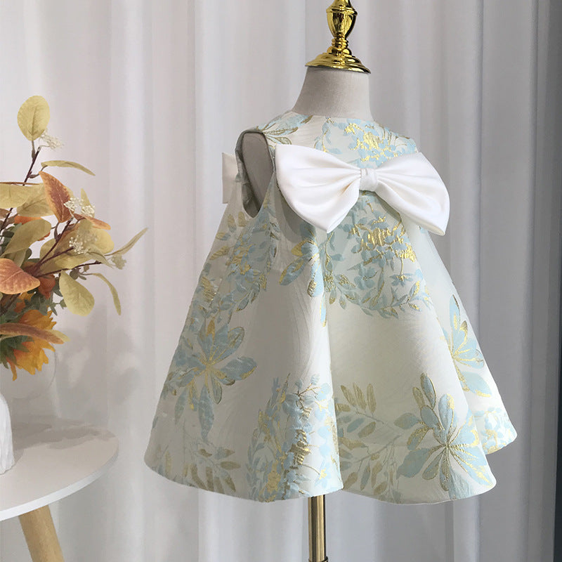 The Autumn Radiance | Light & Thin Printed Satin Tutu Dress