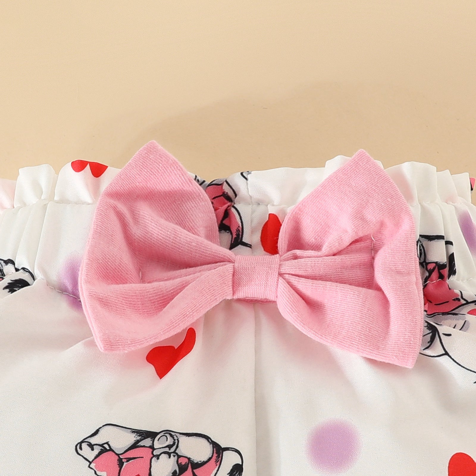 The Dreamy Elephant | Baby Girl Long-Sleeve Romper & Bow Animal Print Trousers