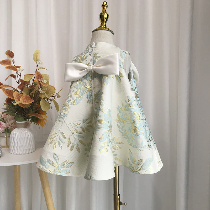 The Autumn Radiance | Light & Thin Printed Satin Tutu Dress