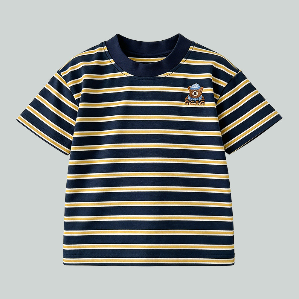 The Playground Peak | Children's Loose Fit Pure Cotton Lycra Summer T-Shirt