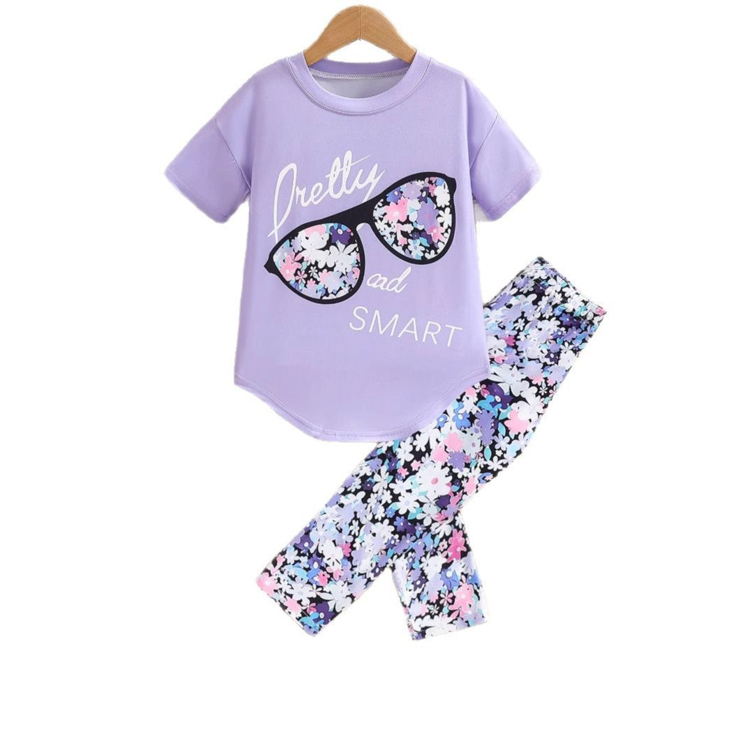 The Summer Muse | Girls’ 2-Piece Graphic Tee & Easy-Flex Jogger Set