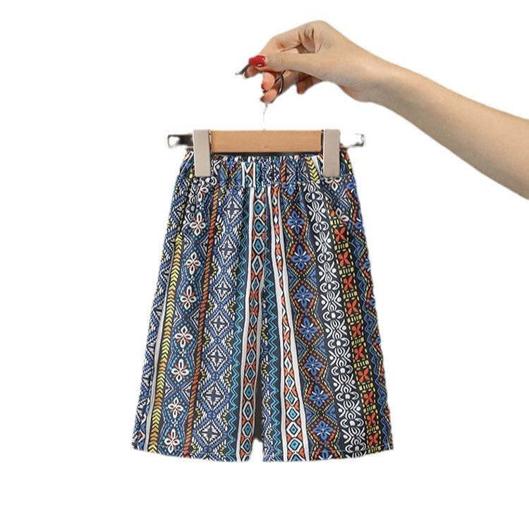 Girls Ethnic Style Summer Suit - Trendy Dopamine Wear Two-Piece Set