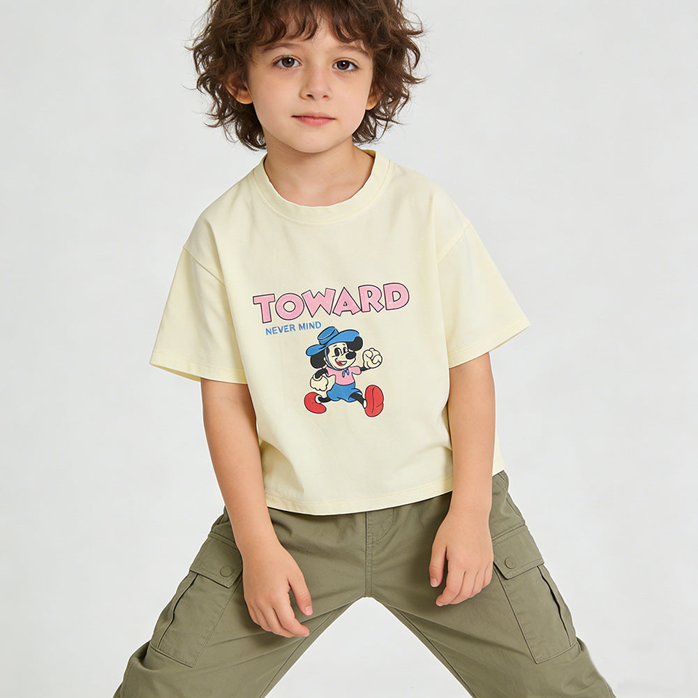 The Playground Peak | Children's Loose Fit Pure Cotton Lycra Summer T-Shirt